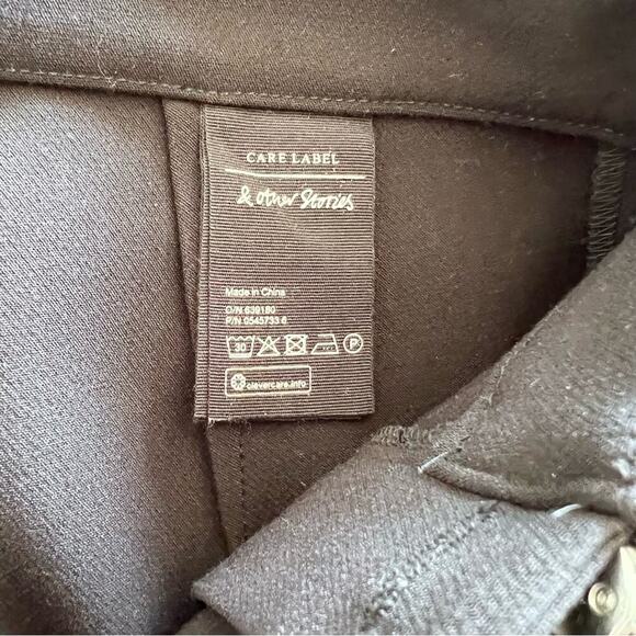 & Other Stories Black Pleated Double Zip Trousers - Picture 11 of 14